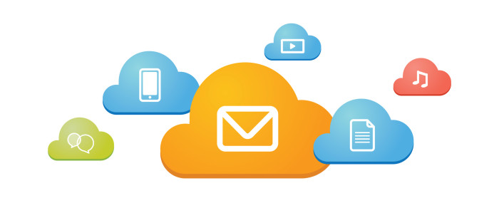 Email icon in an idx broker cloud computer graphic