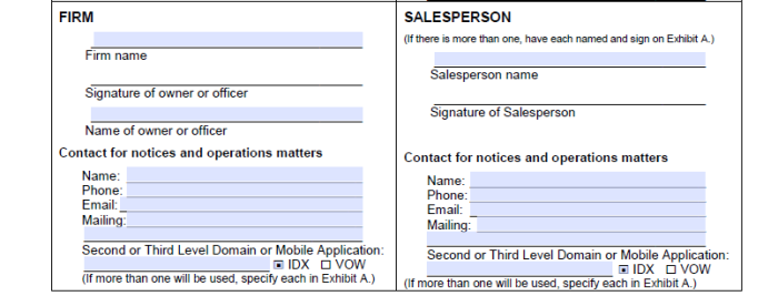 MLS approval paperwork