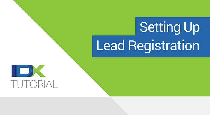 setting up lead registration